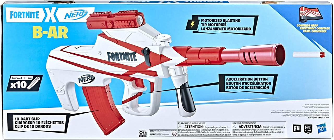 NERF Fortnite B-AR Motorized Dart Blaster - Fortnite Converge Wrap