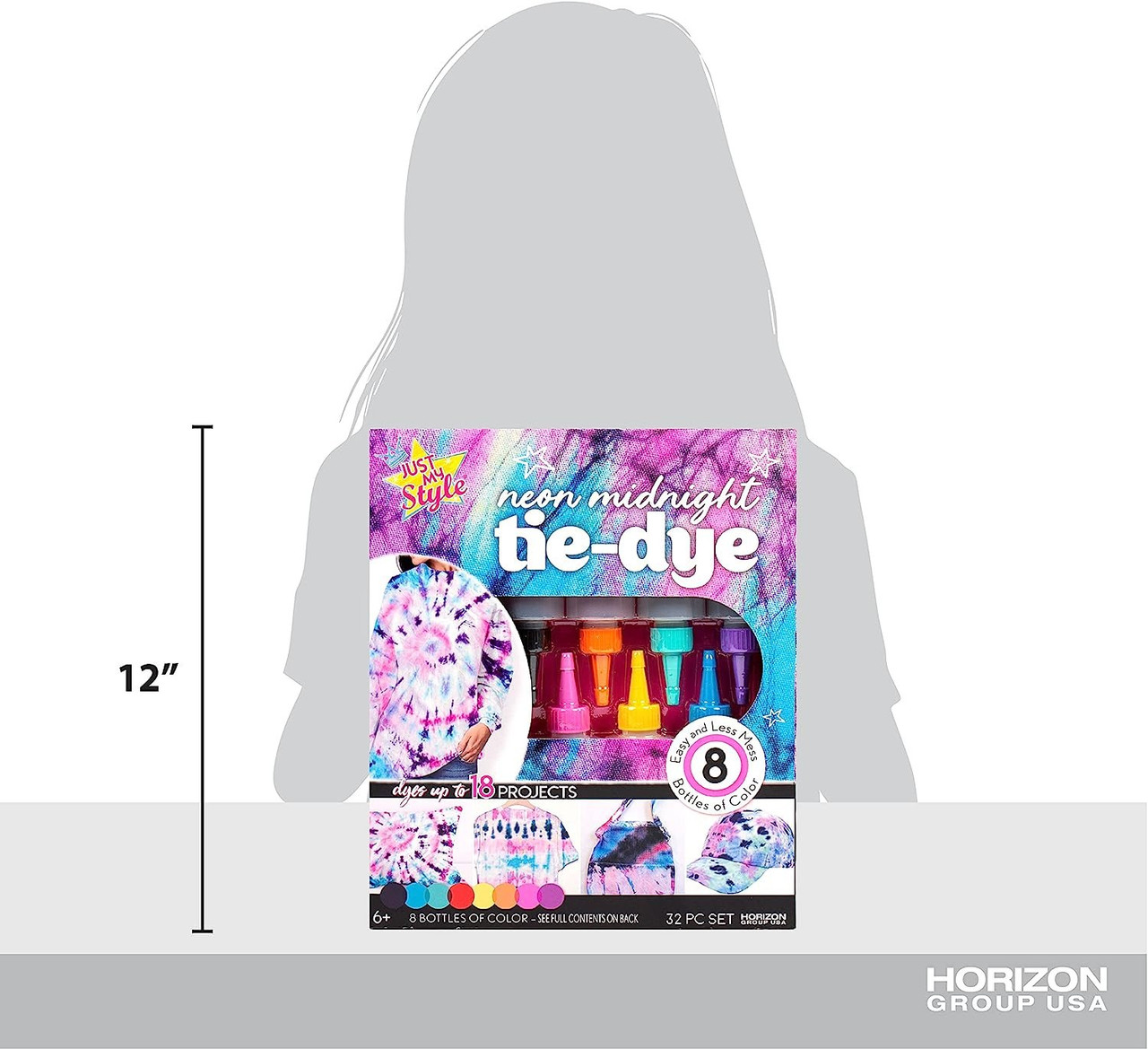 Just My Style Neon Tie-Dye Kit by Horizon Group USA, Create 18