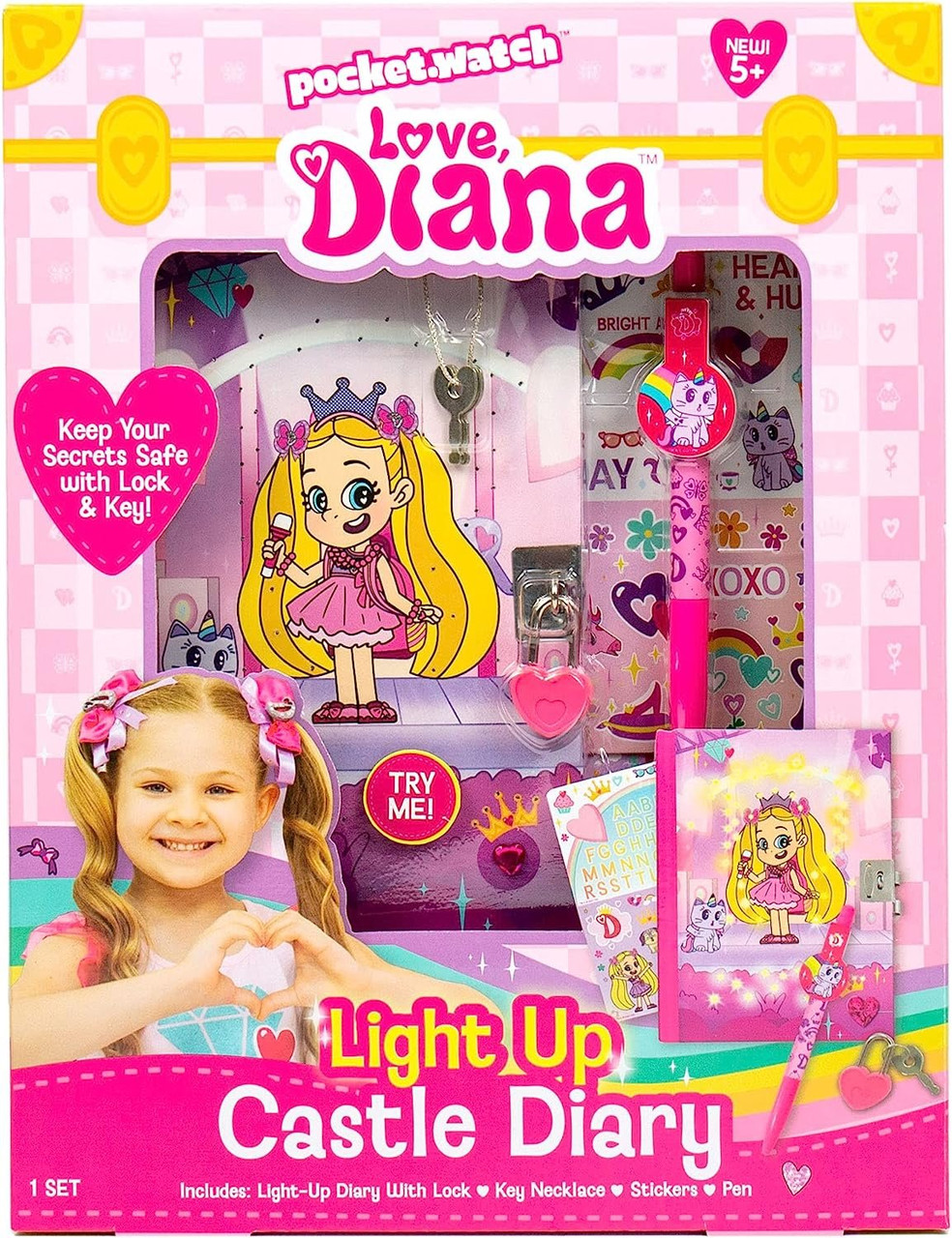 Love, Diana Light-Up Castle Diary by Horizon Group USA, Light Up