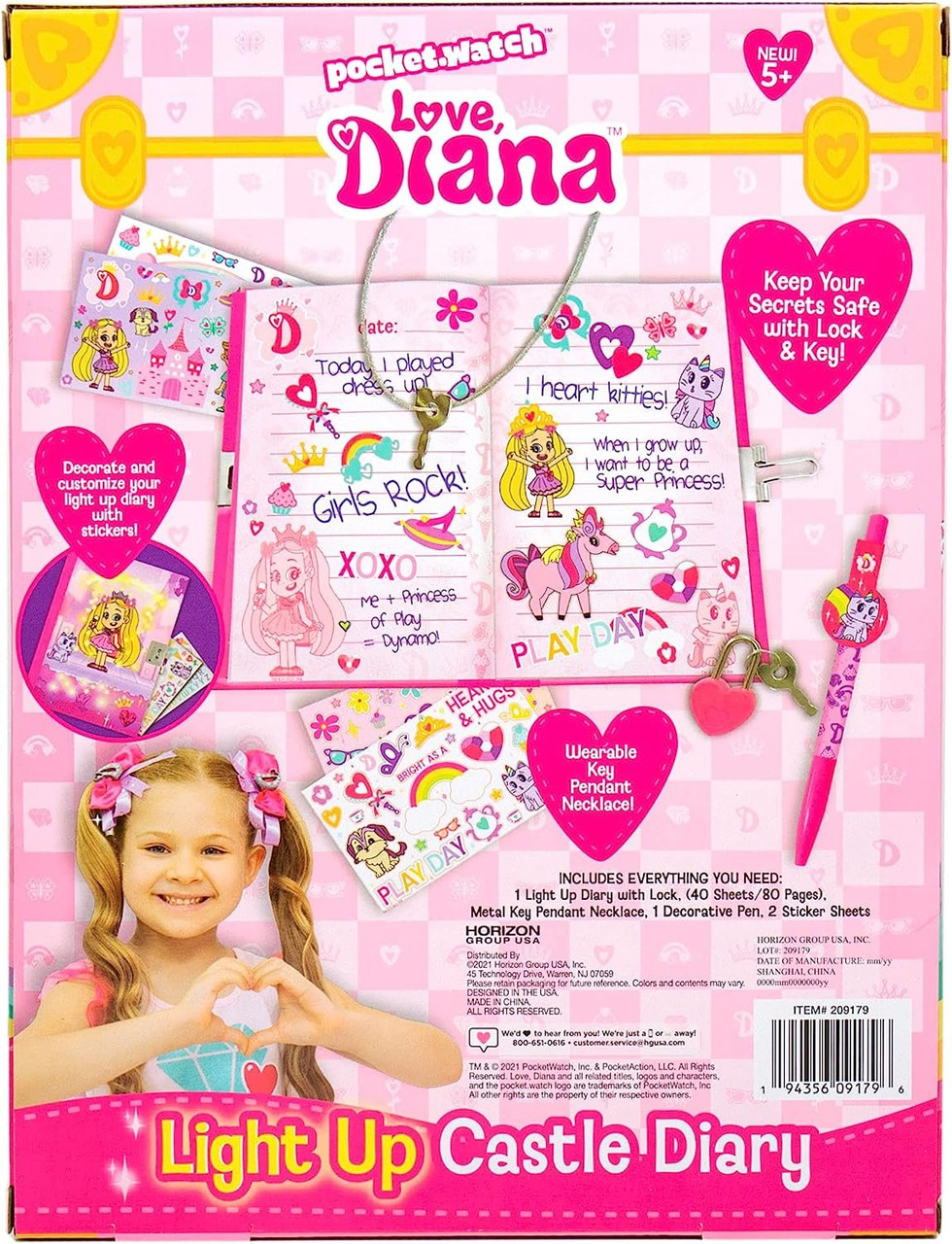 Love, Diana Light-Up Castle Diary by Horizon Group USA, Light Up
