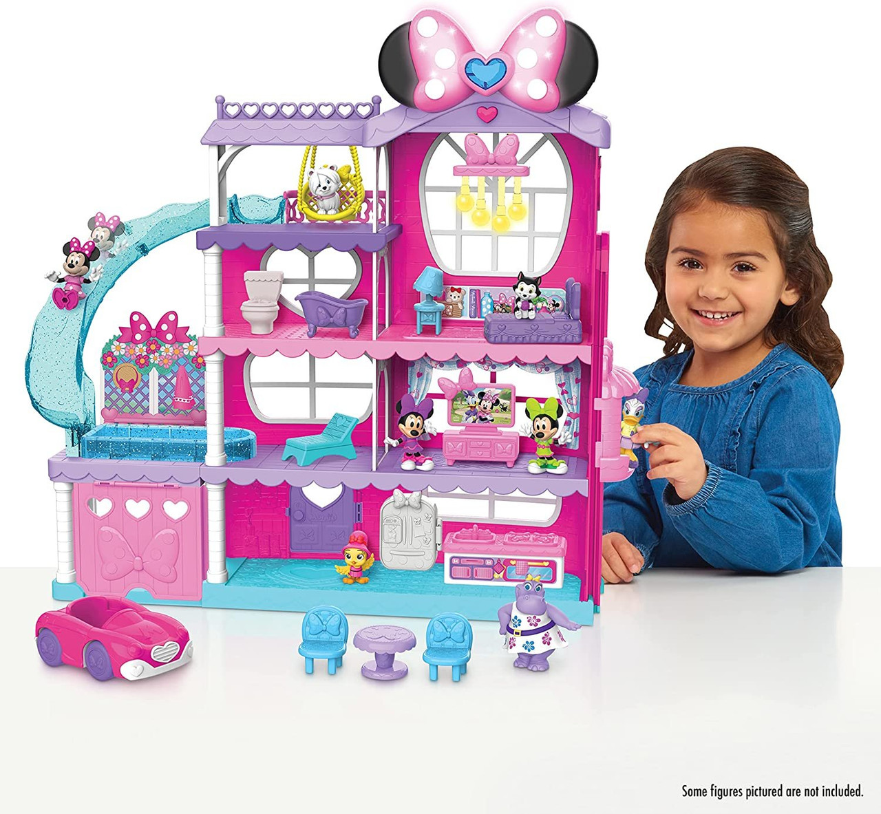 Disney Junior Minnie Mouse Ultimate Mansion 22-inch Playset with Bonus  Figures