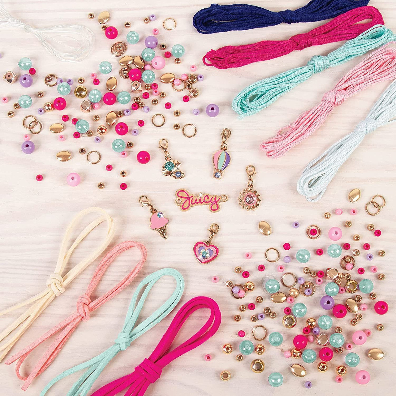Make It Real - Juicy Couture 2 in 1 - Crystal Starlight & Crystal Sunshine  Bracelet Kits Bundle - DIY Charm Bracelet Making Kit for Girls with  Swarovski Crystal Charms & Beads - Makes 15 Bracelets - Toys 4 U