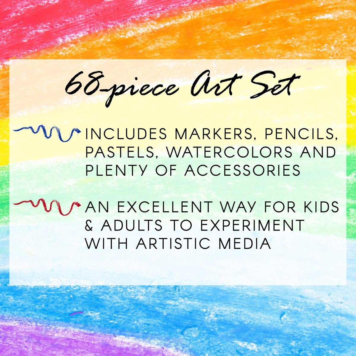 Darice 80-Piece Art Set – Art Supplies for Drawing, Painting and