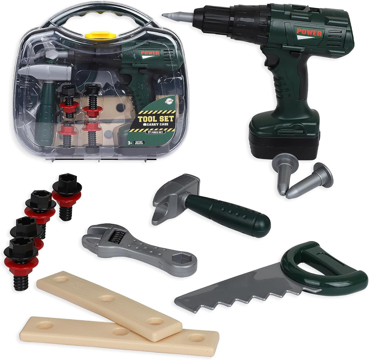 Kids Tool Set Construction Toys for Boys – 17-Piece Toddler Tool