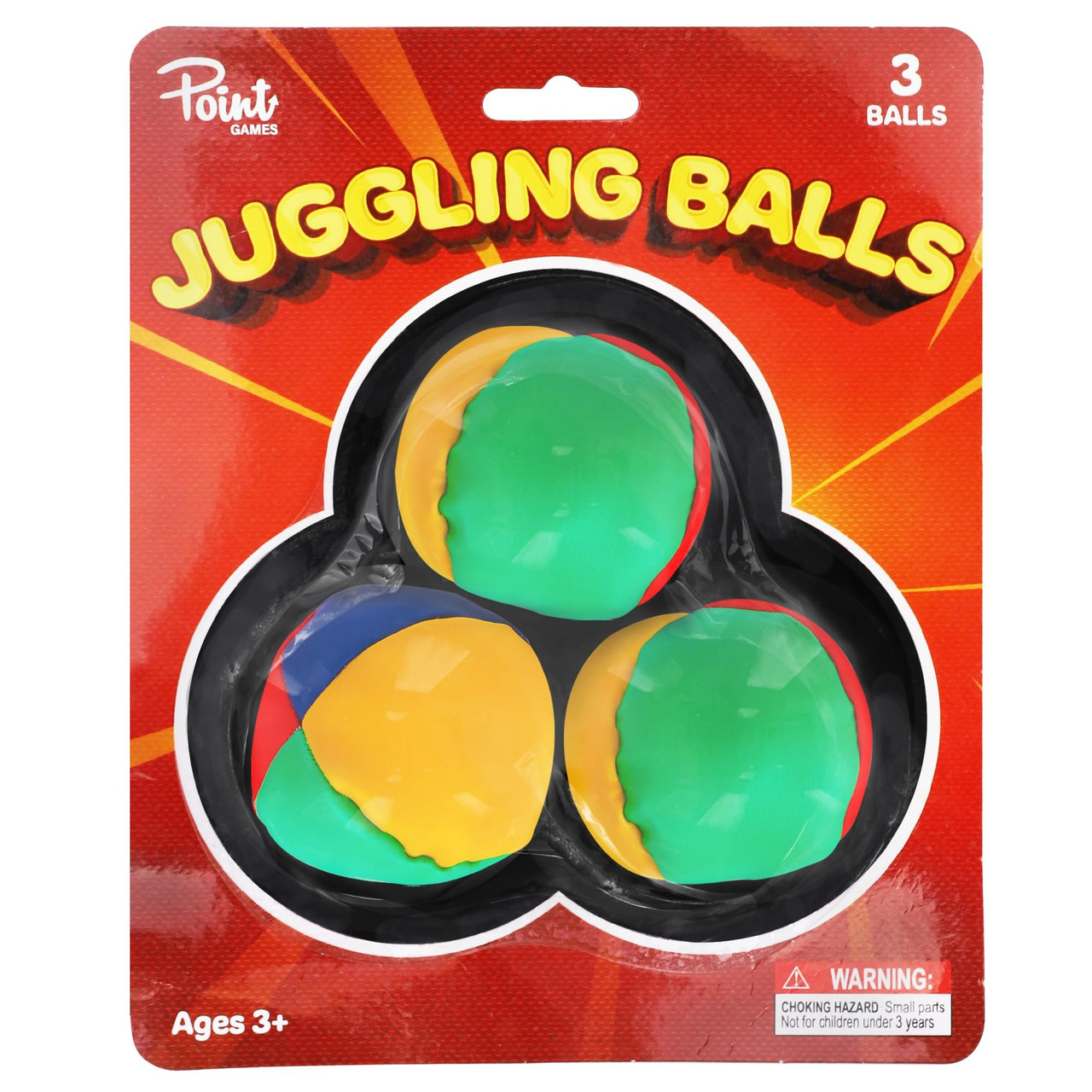 Point Games Juggling Balls Vinyl Shell Durable and Soft Plastic