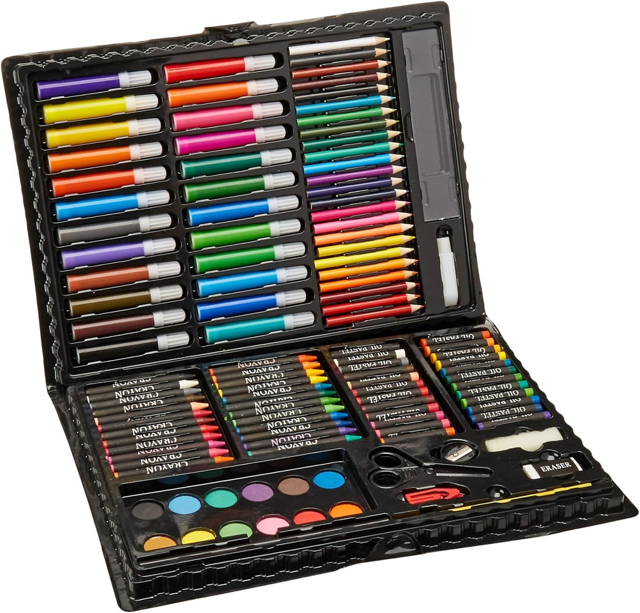 Darice 120-Piece Deluxe Art Set – Art Supplies for Drawing