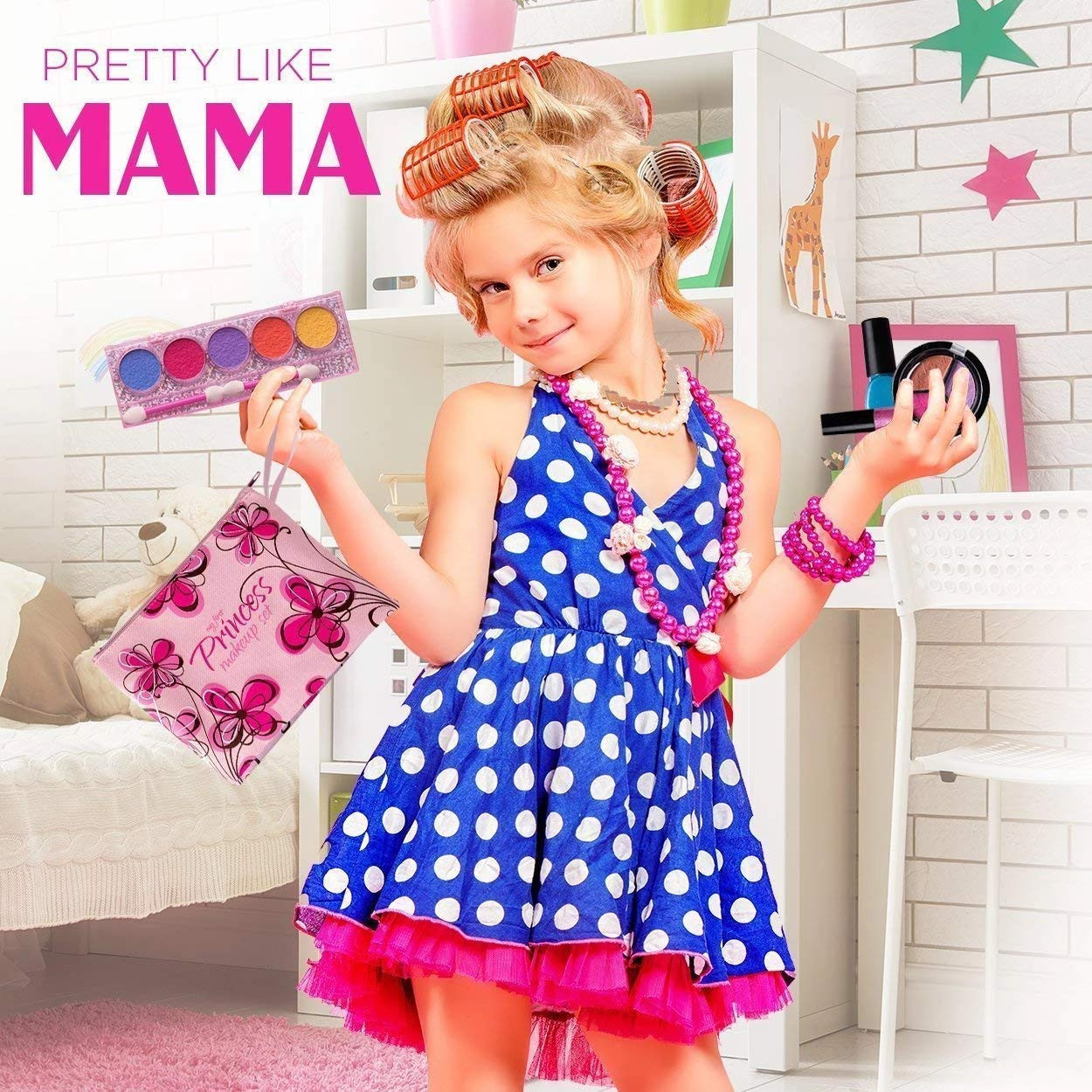 My First Princess Make Up Kit - 12 Pc Kids Makeup Set - Washable Pretend Ma Kids Makeup Kit For Girl - 13 Piece Washable Kids Makeup Set \u2013 My