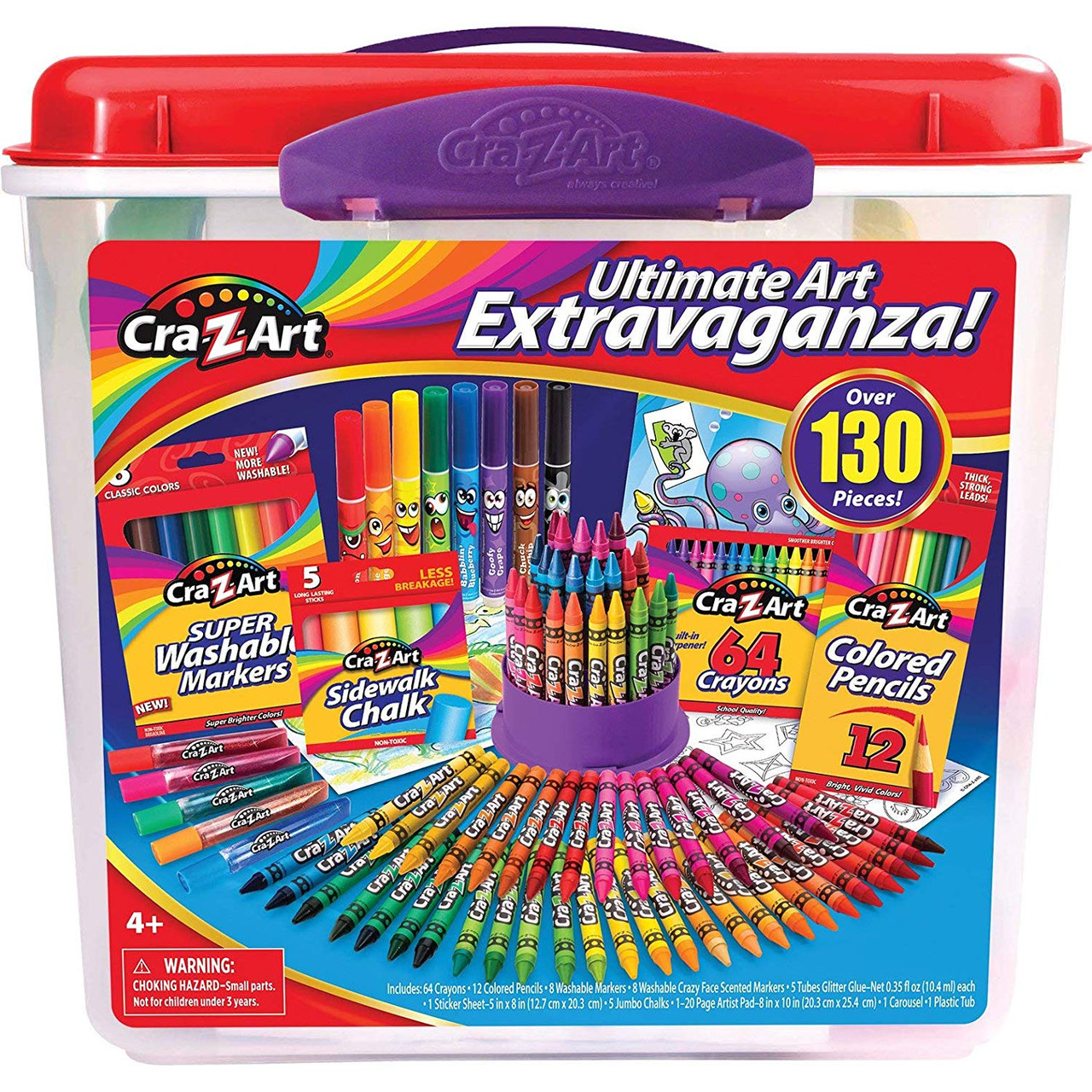 Cra-Z-Art Ultimate Art Extravaganza Tub (130 Piece) - Toys 4 U