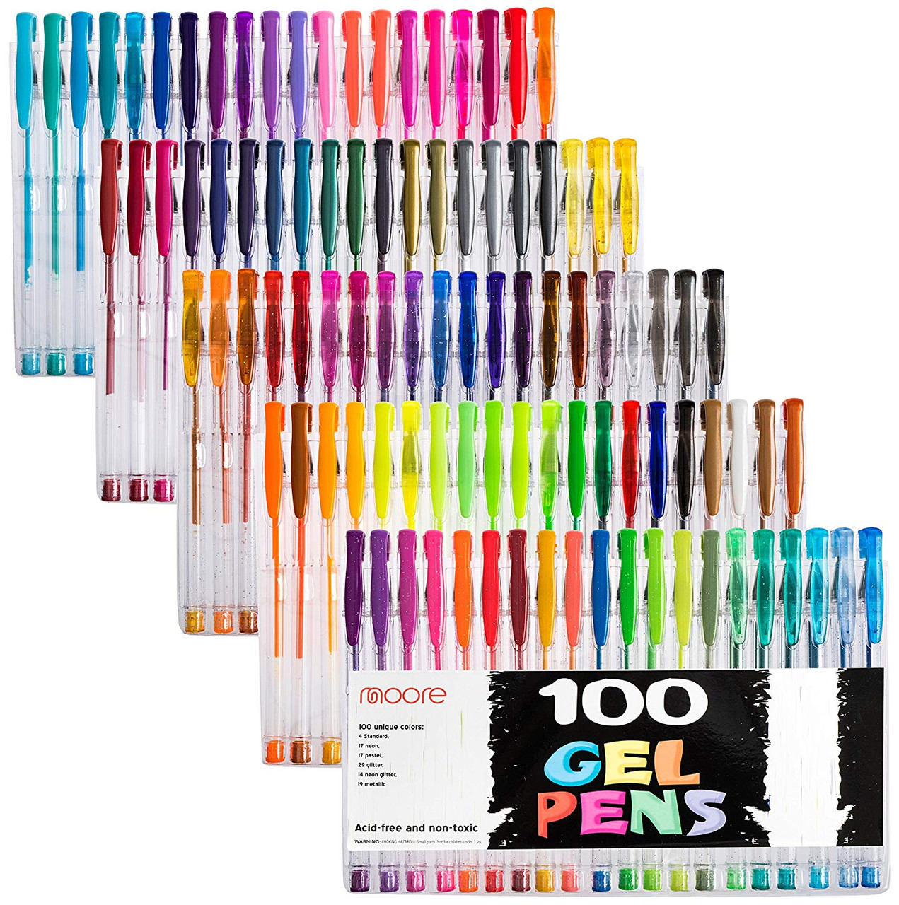 100 gel pens