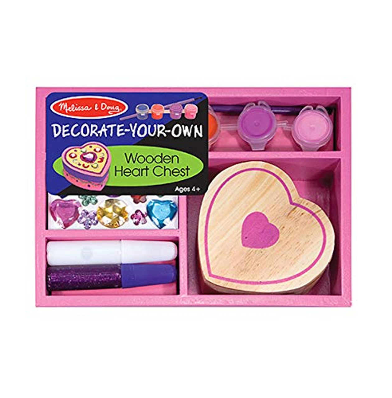 Melissa Doug Decorate Your Own Wooden Heart Box Craft Kit Toys 4 U