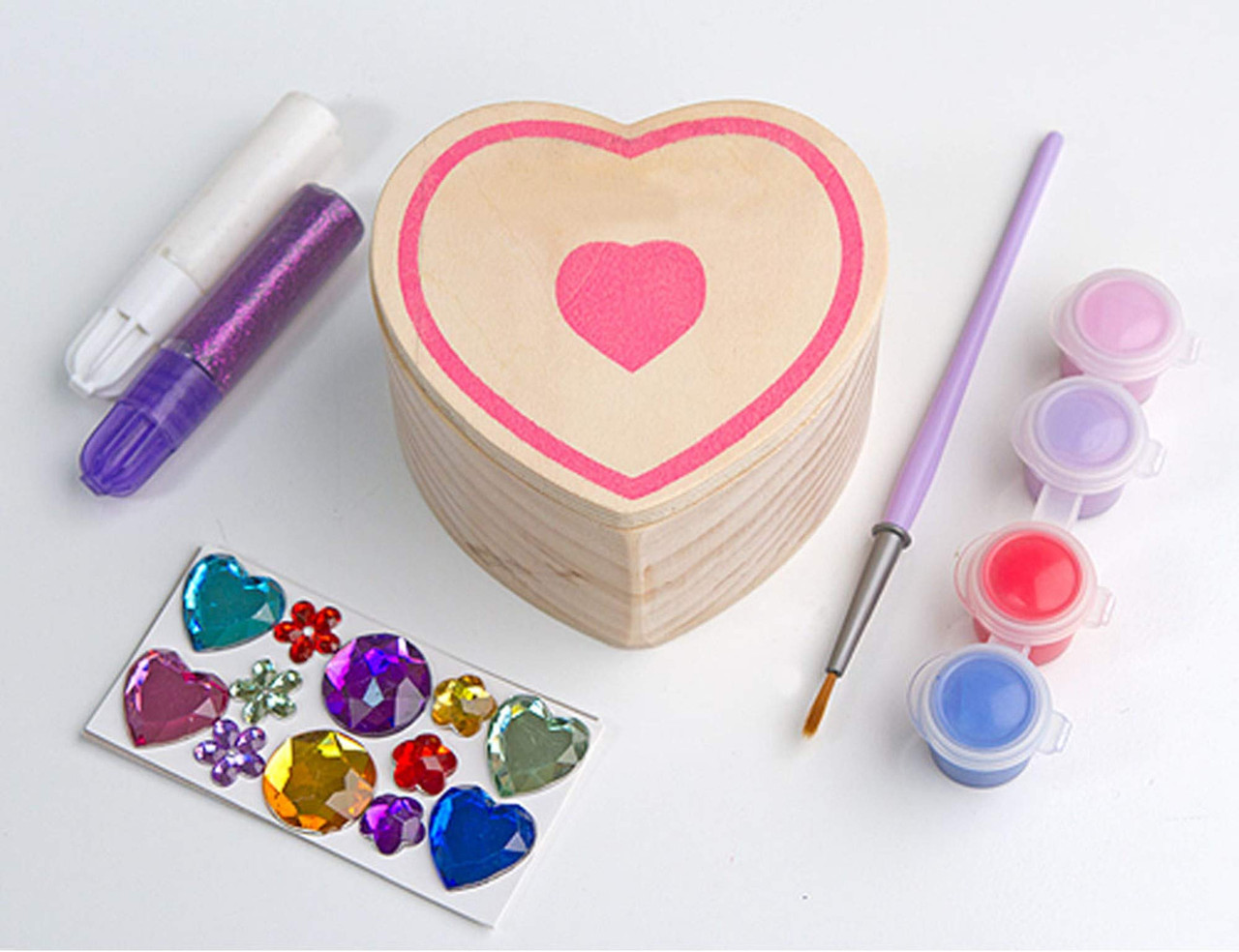Melissa Doug Decorate Your Own Wooden Heart Box Craft Kit Toys 4 U