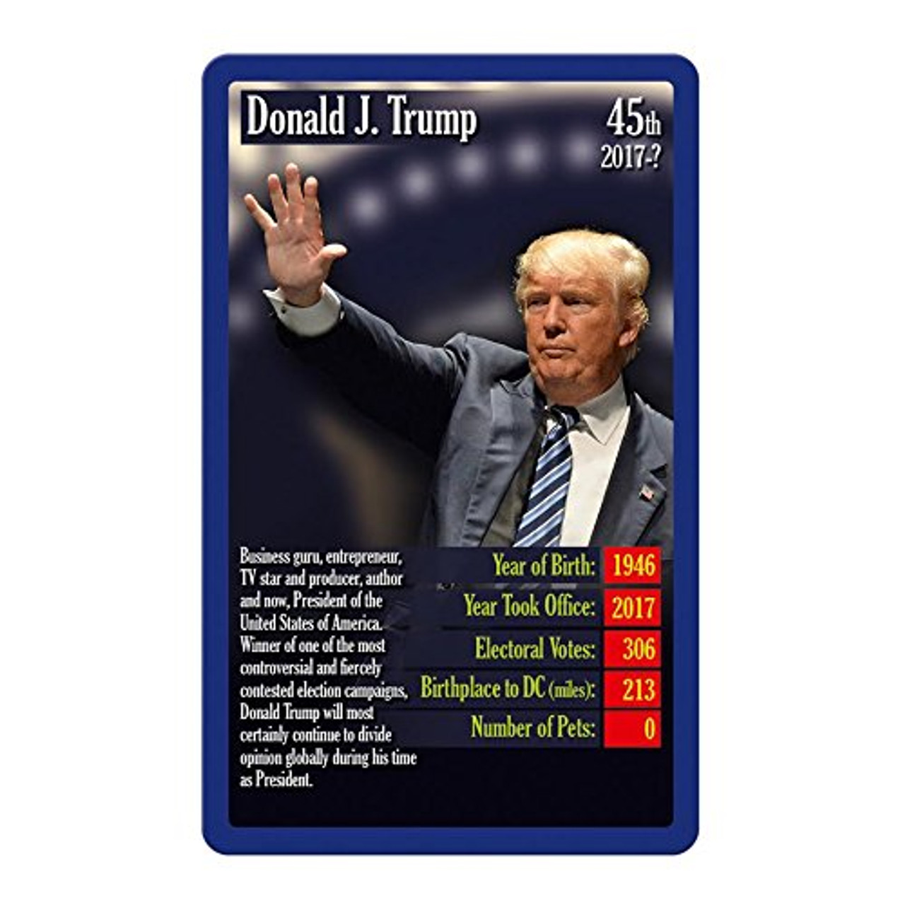 Us Presidents Top Trumps Card Game Toys 4 U