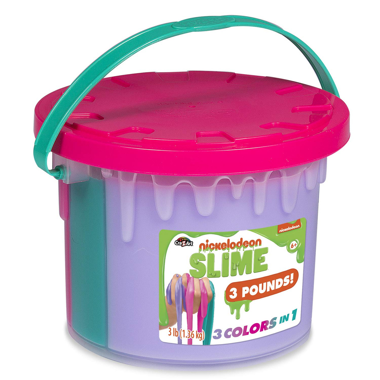Cra-Z-Art Nickelodeon Slime Tri Color 48 oz Tub, Multicolor - Toys 4 U