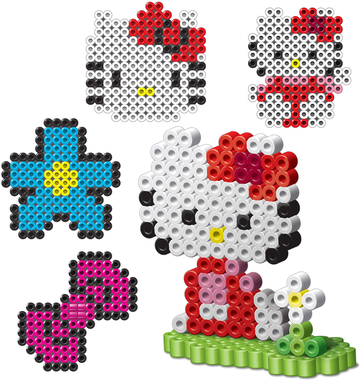 Perler Beads 3D Hello Kitty Bow Fused Bead Kit, 2003pc. - Toys 4 U