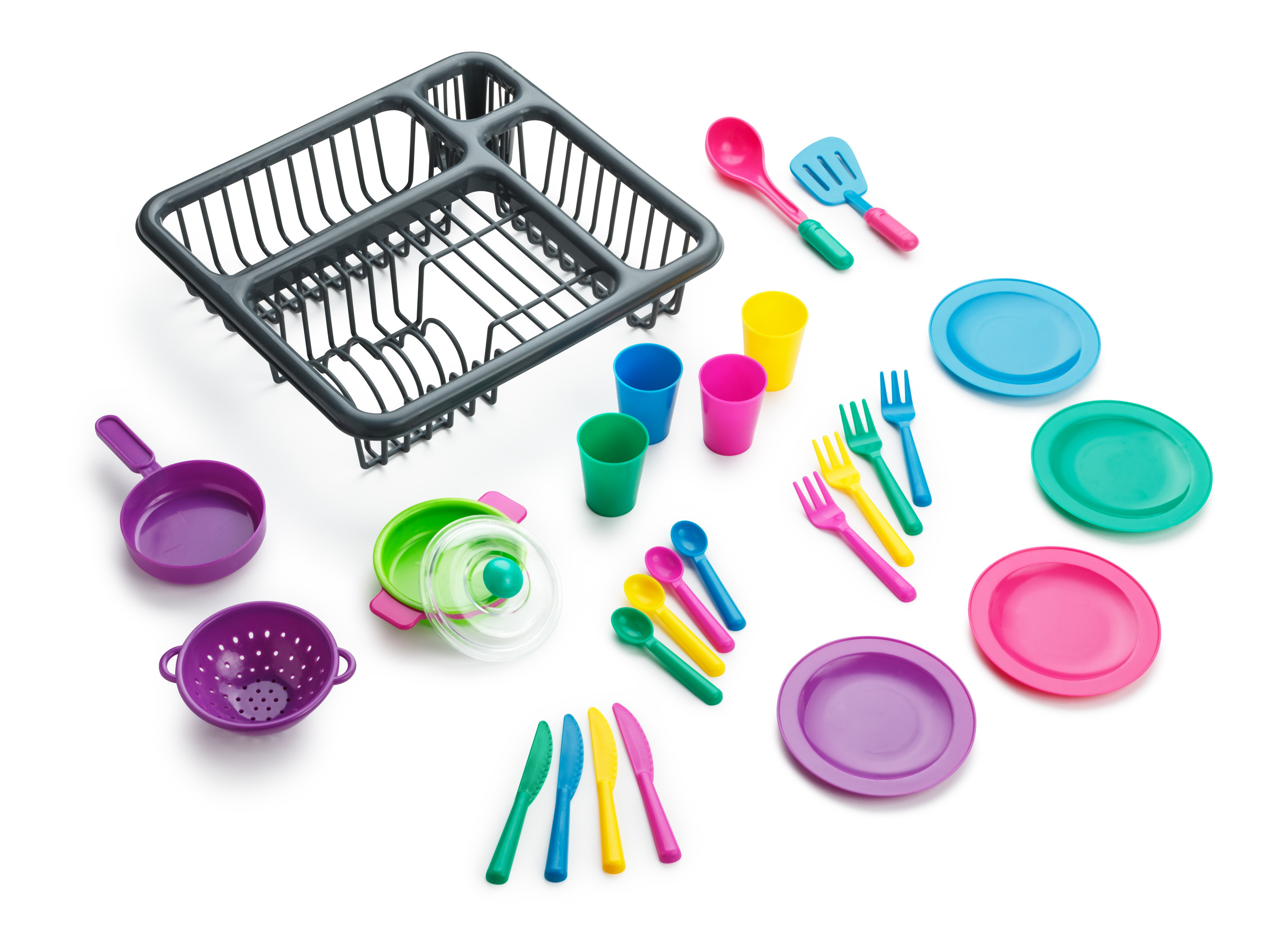 Playkidz: Super Durable Kids Play Dishes - Pretend Play Childrens Dish ...