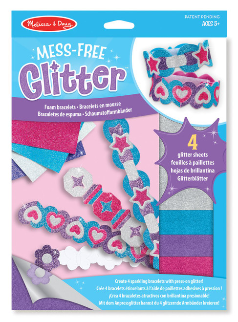 Mess-free Glitter Foam Bracelets