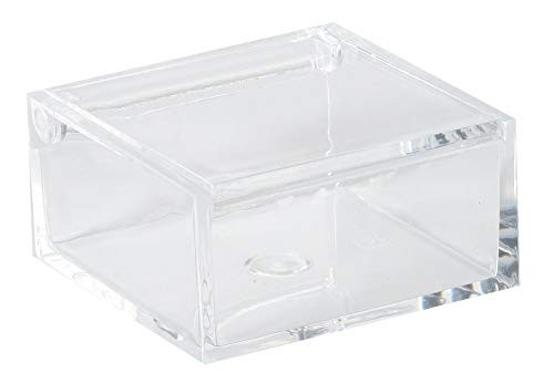 Lucite Plastic Storage Organizer Box - Best for Organizing Beauty Products and Accessories  2.36''x2.36''x1.18'' (8 Pack)