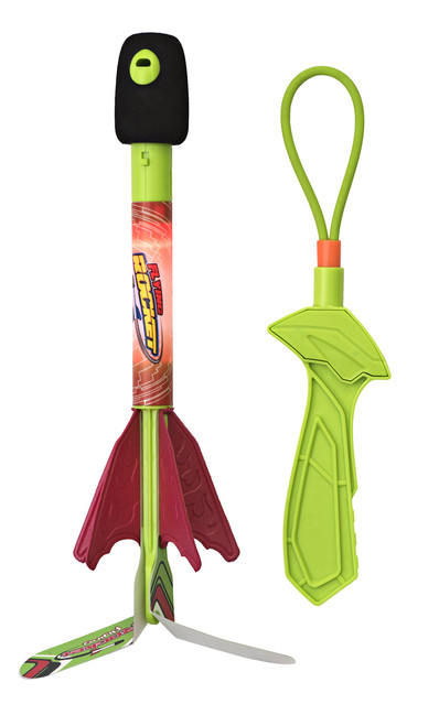 GoPlay Light up Slingshot Rocket Copter Flying Toy, Party Fun Helicopter Flying Toy. Flies Up to 180 Ft.