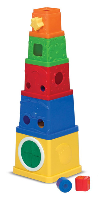 Melissa & Doug K's Kids Stacking Blocks Set With Sorting Shapes