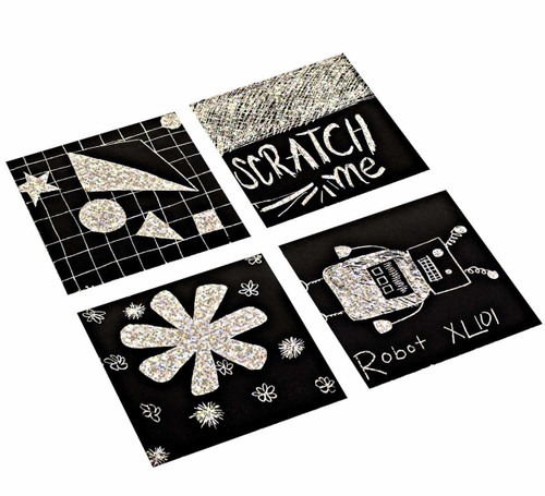 Scratch Art Kit  Magic Scratch Off Notes & [2] Stylus Tools for Kids & Adults  100 Black Paper Sheets  Create Colorful Holographic Cards, Bookmarks, Notes, Pictures & Other Art Without Ink.