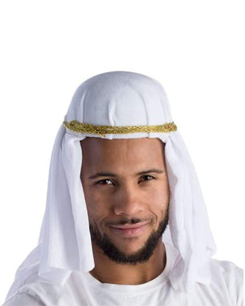 Dress Up America Unisex-Adult's Keffiyeh-Arab Headdress, White
