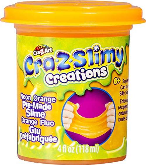 Cra-Z-Art Cra-Z-Slimy Premade Single Cans Slime, 4 Oz (1) Can, Random Color
