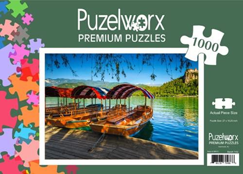 1000 Piece Jigsaw Puzzle Educational Puzzle Family Game Gift for Adults and Kids (Parked Boats with Water)