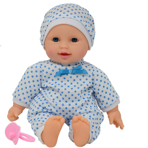 11 inch Soft Body Boy Baby Doll in Gift Box - Doll Pacifier Included	