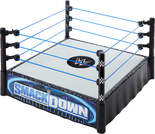 WWE Superstar Ring (14-in) with Spring-Loaded Mat & Real Flex Ropes for Action Figures; Gift for Ages 6 Years Old & Up