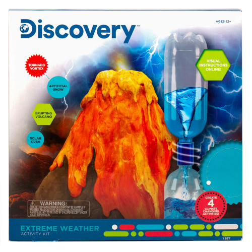 Discovery Extreme Weather STEM Science Kit, At-Home STEM Kits For Kids Age 12 And Up, Weather Experiment Kits for Young Scientists, DIY Volcano & Artificial Snow