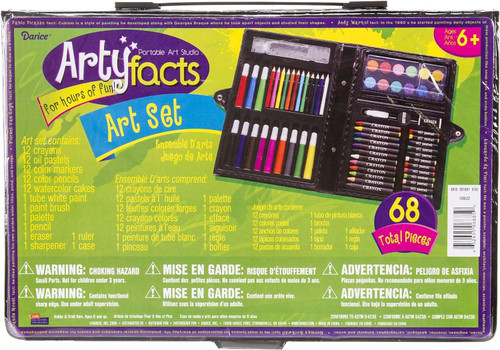 Darice 80-Piece Art Set – Art Supplies for Drawing, Painting and More in a Plastic Case - Makes a Great Gift for Children and Adults