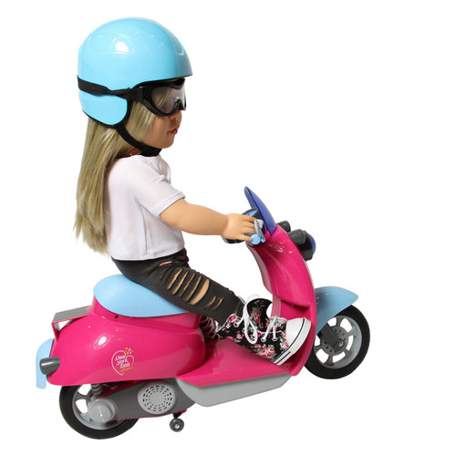 Doll Motorcycle - Electronic Motorcycle Set for 18 inch Dolls