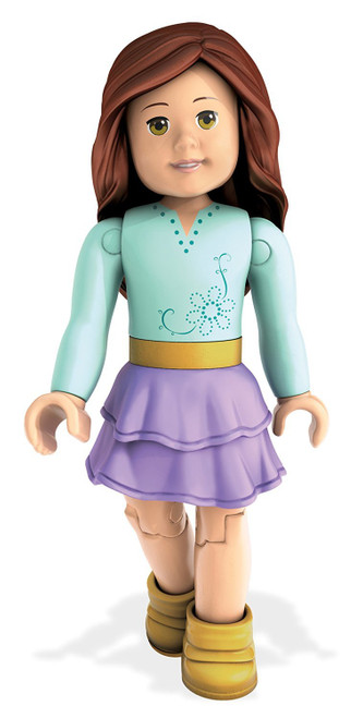 Mega Construx American Girl Series 1  -Blue Shirt & Purple Skirt Collectible Figure