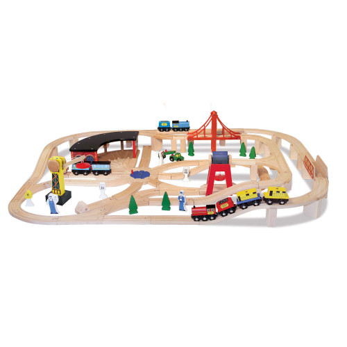 Deluxe Wooden Railway Set by Melissa & Doug