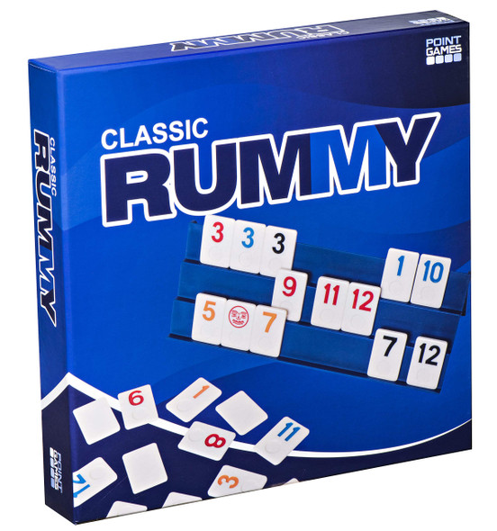Point Games, Classic Rummy Game Set, 4 Three Tier Exclusive Folding Playing Racks, 2-4 Players, Great Gift