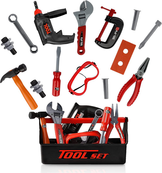 Playkidz 23 Piece Tool Box Set: Great Construction Toys for Boys