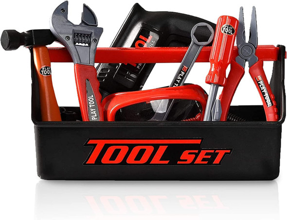 playkidiz Tool Set for Kids 14-Piece Boys & Girls Toy Playset w