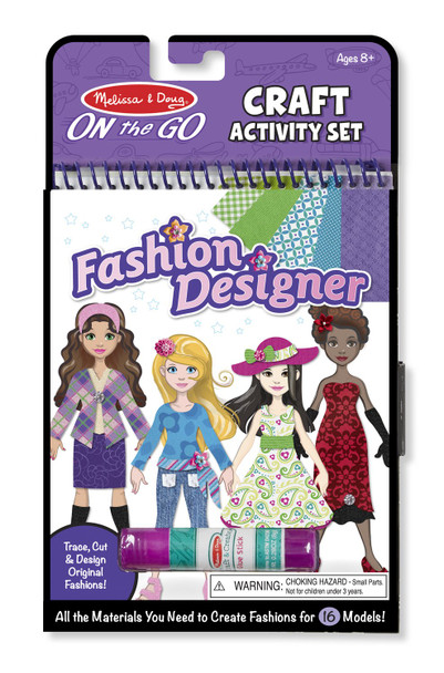 Melissa & Doug On the Go Craft Activity Set: Fashion Designer - 8 Model Sheets