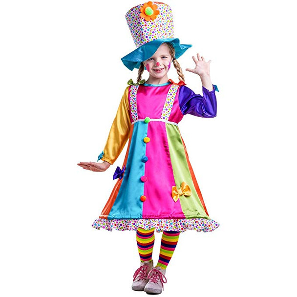 Girls Polka Dots Clown Costume By Dress Up America