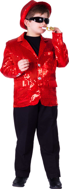Fully lined Red Sequin Jacket For Kids
