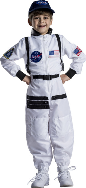Attractive White Astronaut Space Suit For Kids By Dress Up America
