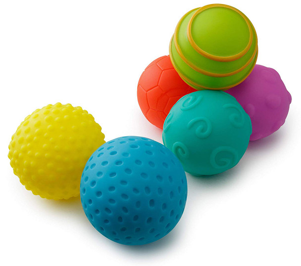Playkidz: Super Durable 6 Pack Sensory Balls, Soft & Textured Balls for Babies & Toddlers