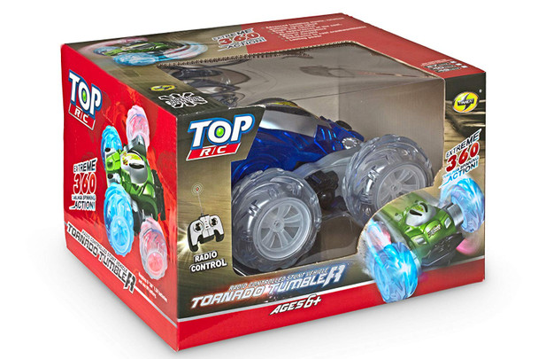 KidsTech Remote Control Tornado Tumbler with Stylish Colorful LED Flashing Lights for Ages 6 & up (Colors May Vary)