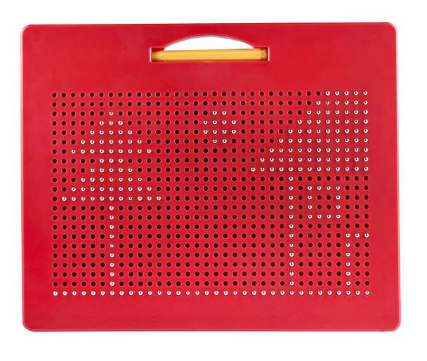 Playmags Magna Drawing Board - Fun Design & Draw Travel Tablet w/ 748 Built-in Magnetic Balls, Matching Stylus Pen & Easy Carry Handle; Clean, Creative Fun & STEM Education for Toddlers Age 3+
