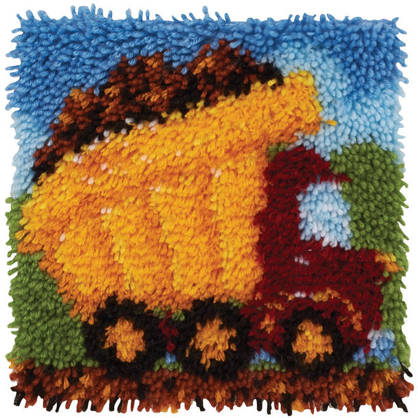 Spinrite Wonderart Latch Hook Kit, 12 by 12-Inch, Dump Truck