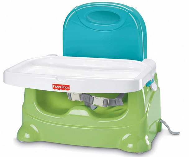 Fisher-Price Healthy Care Booster Seat, Green/Blue