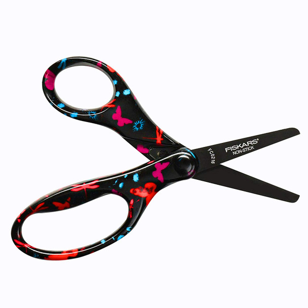 Fiskars Scissors for Kids  5 Inch Heavy Duty Safety Cut Scissors w/ Blunt Tip, Round Edge & Non Stick Design  Perfect for Kindergarten or Grade School Classroom  #1 Youth Scissors Brand for Ages 4+