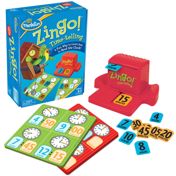 Think Fun Zingo Time-Telling Board Game - Fun Bingo Style Game for Kids Age 4 and Up