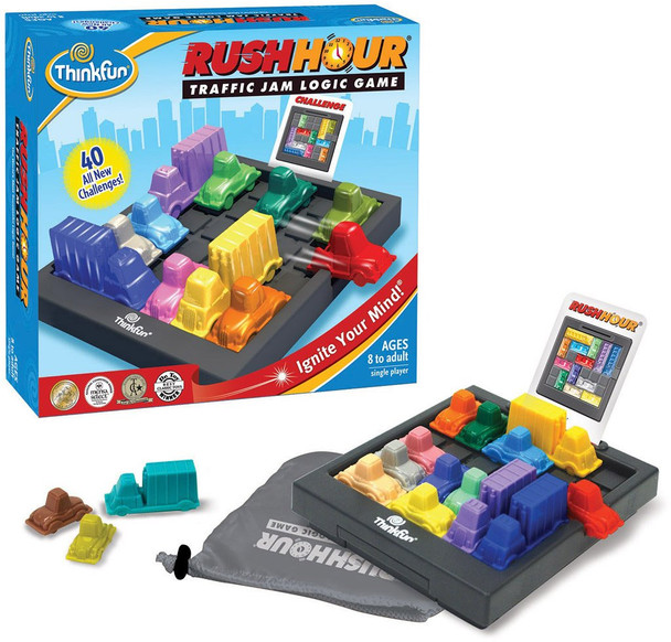ThinkFun Rush Hour Traffic Jam Logic Game and STEM Toy for Boys and Girls Age 8 and Up  Tons of Fun With Over 20 Awards Won, International Bestseller for Over 20 Years