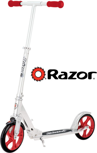 Razor A5 Lux Kick Scooter - Large 8" Wheels, Foldable, Adjustable Handlebars, Lightweight, for Riders up to 220 lbs
